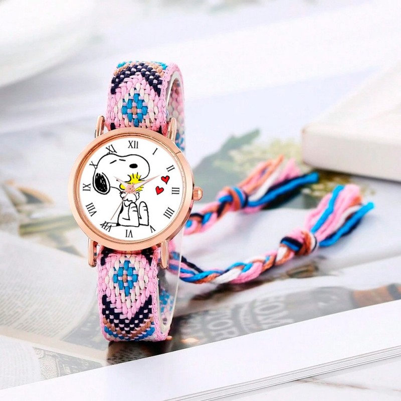 Reloj Snoopy Dorado