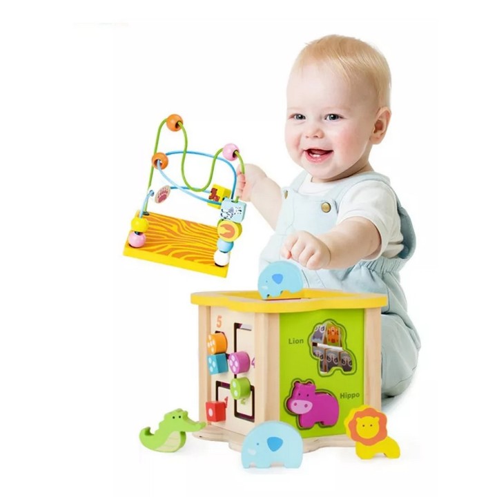 Cubo Para Bebes Madera