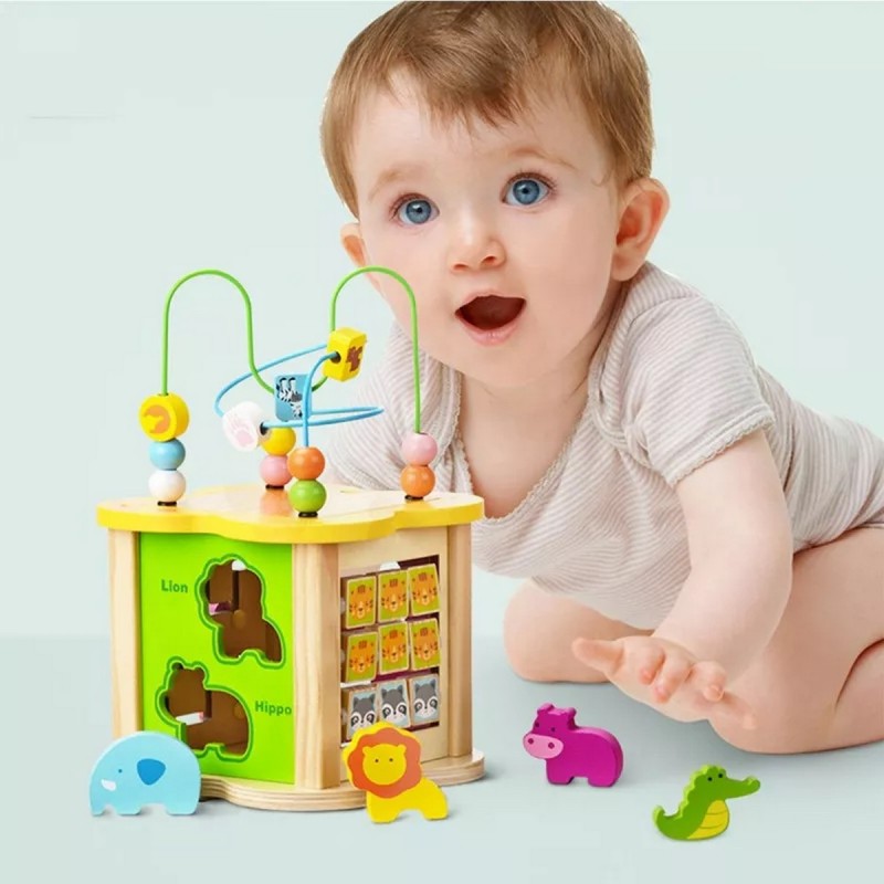 Cubo Para Bebes Madera