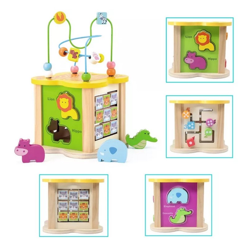 Cubo Para Bebes Madera