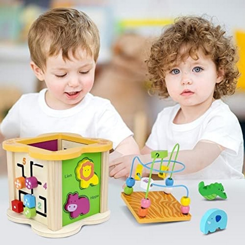 Cubo Para Bebes Madera