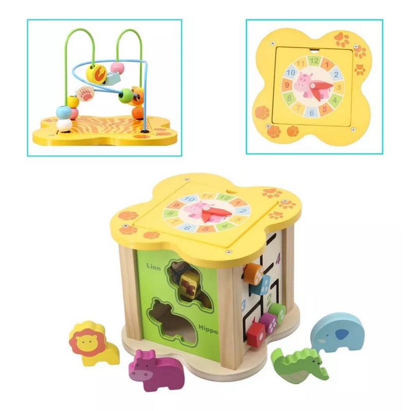 Cubo Para Bebes Madera