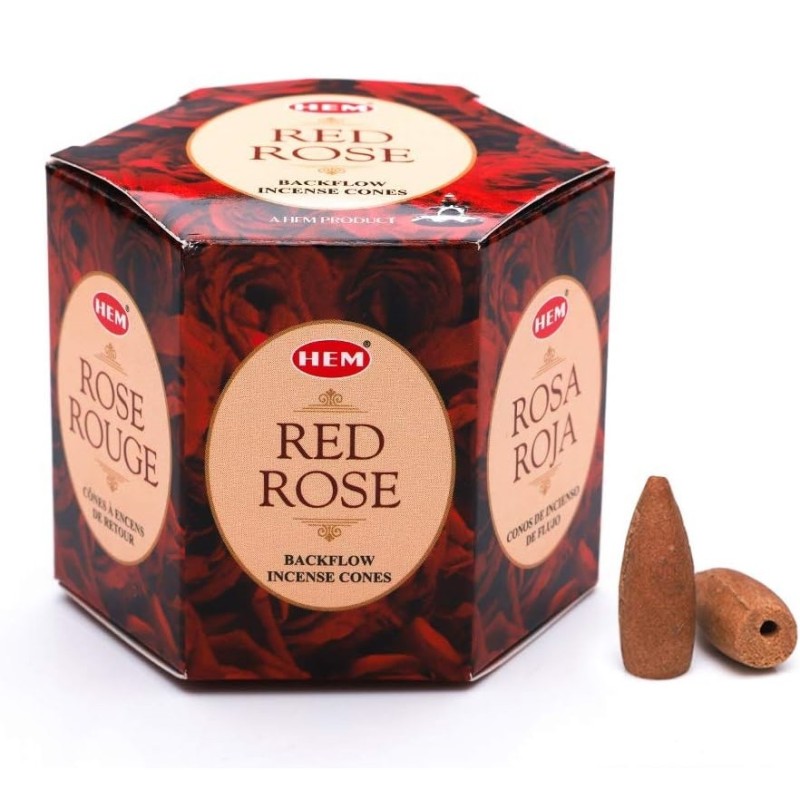 Cono Incienso X 40 Rosa Roja