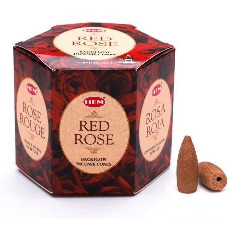 Cono Incienso X 40 Rosa Roja