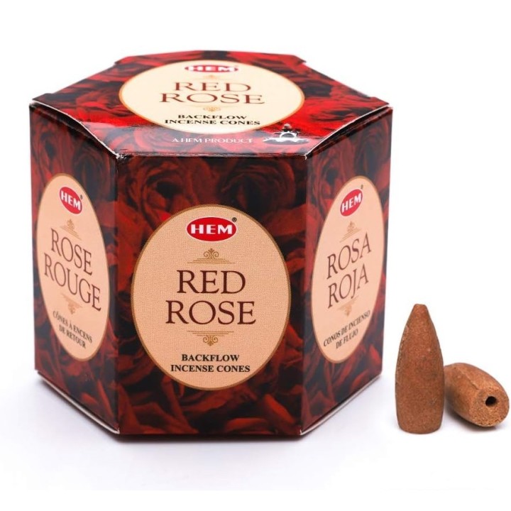Cono Incienso X 40 Rosa Roja