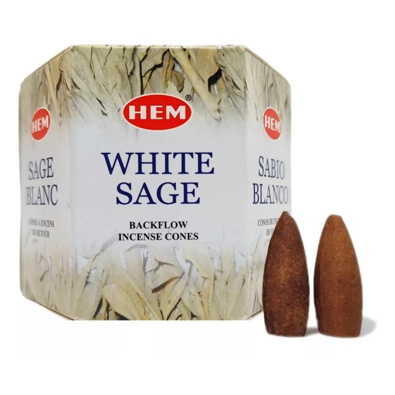 Cono Incienso X 40 Salvia Blanca