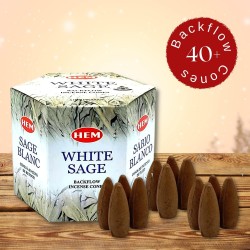 Cono Incienso X 40 Salvia Blanca