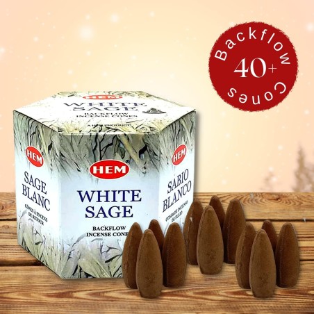 Cono Incienso X 40 Salvia Blanca