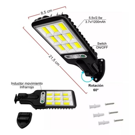 Lampara Panel Solar Jx-616b