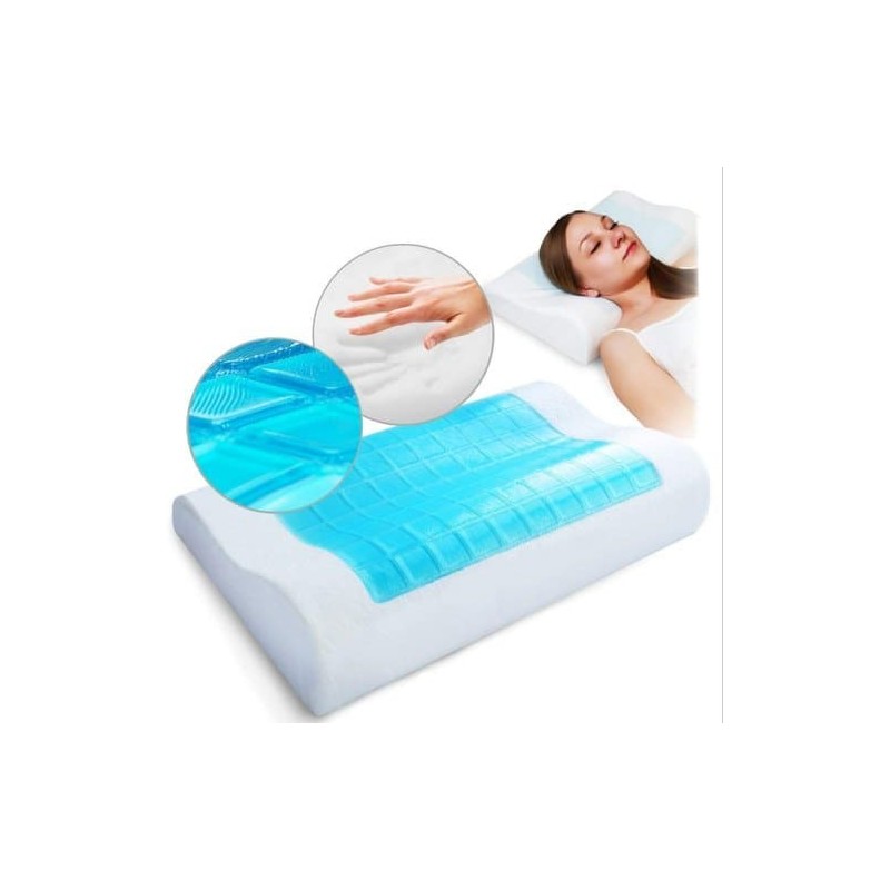 Almohada De Gel Ortopédica Memory Pillow Refrescante X 2 Uni
