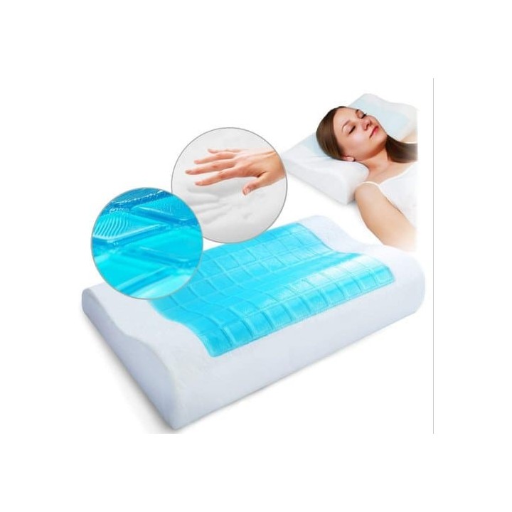 Almohada De Gel Ortopédica Memory Pillow Refrescante X 2 Uni