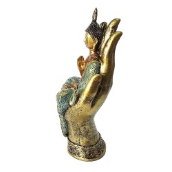 Buda Dorado Mano Decoración Prosperidad Feng Shui Meditaciòn
