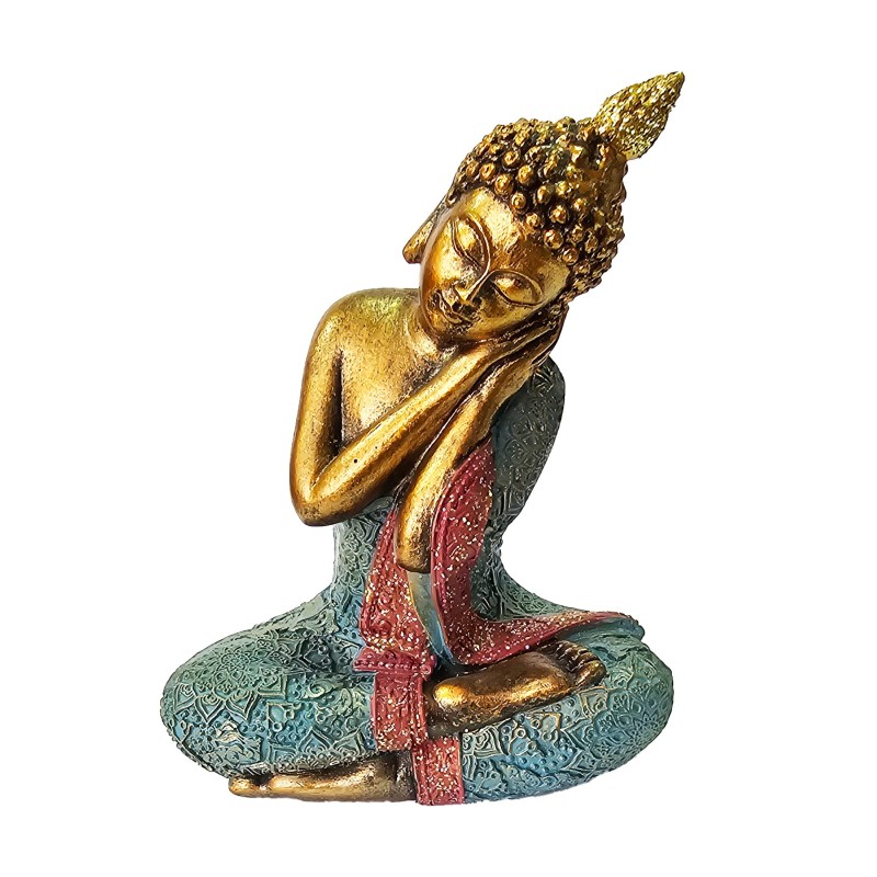Buda Dorado Sentado Decoración Prosperidad Feng Shui