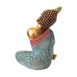 Buda Dorado Sentado Mano Decoración Prosperidad Feng Shui