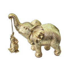 Elefante Dorado Hija (o) Decoración Prosperidad Feng Shui