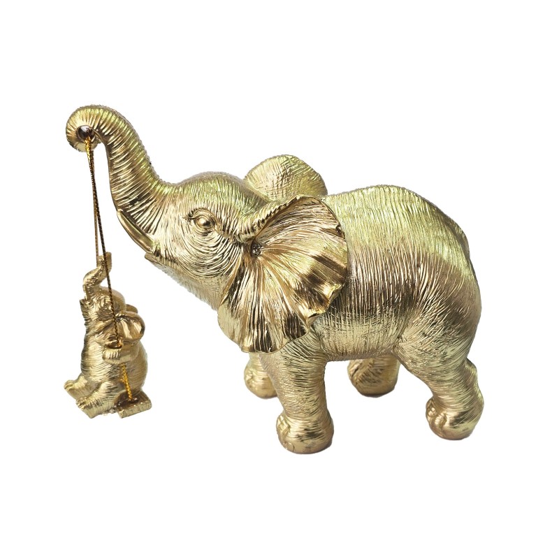 Elefante Dorado Hija (o) Decoración Prosperidad Feng Shui