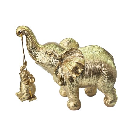 Elefante Dorado Hija (o) Decoración Prosperidad Feng Shui