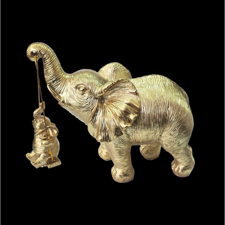 Elefante Dorado Hija (o) Decoración Prosperidad Feng Shui