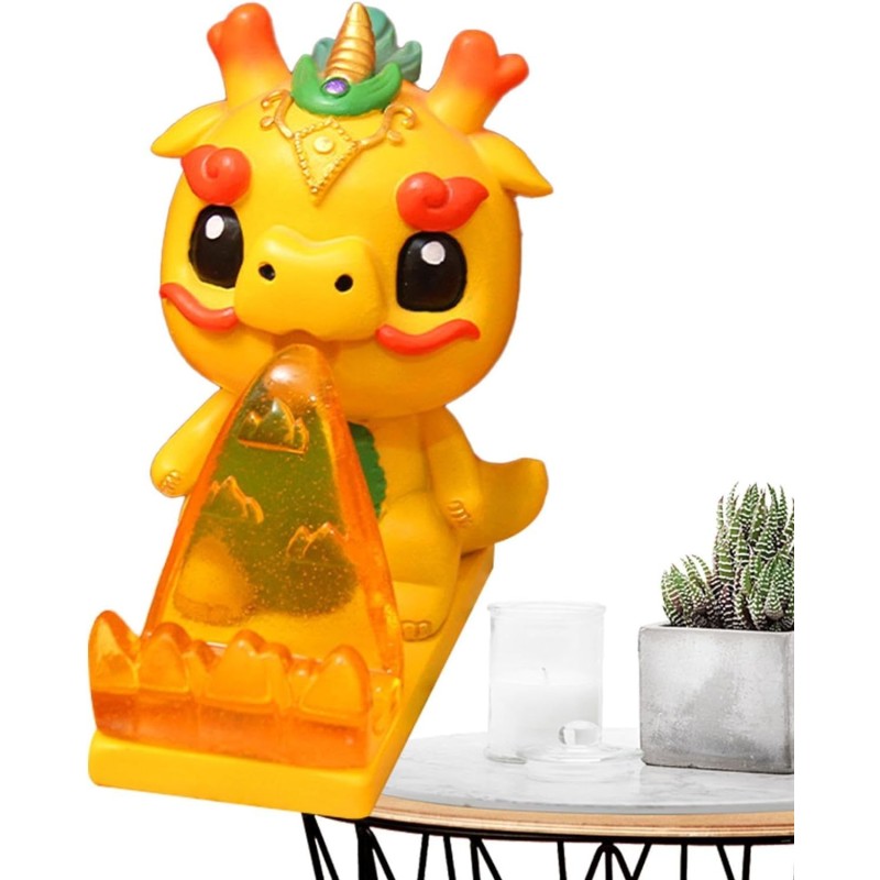 Dragon Chino Amarillo Feng Shui Sabiduria Figura Decoracion