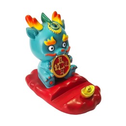 Dragon Chino Azul Feng Shui Sabiduria Figura Decoracion