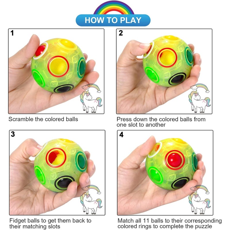 Juego Pelota Magica Rainbow Destreza Habilidad Inteligencia