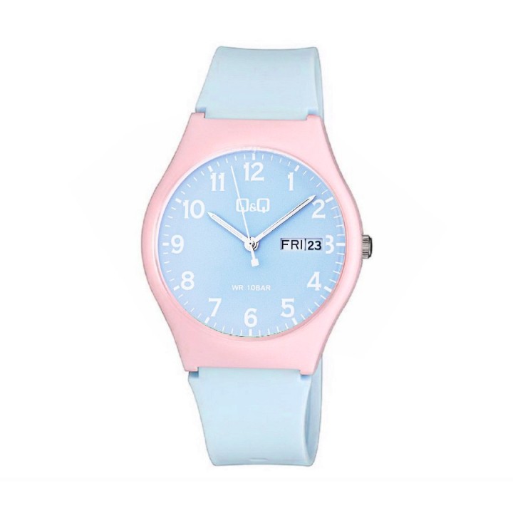 Reloj Q&q Qyq Deportivo Colores Pastel Impermeable + Estuche
