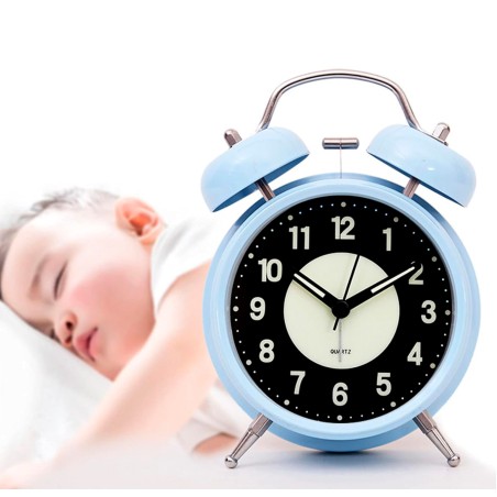 Reloj De Mesa Clasico Alarma Luminoso Decoracion + Bateria