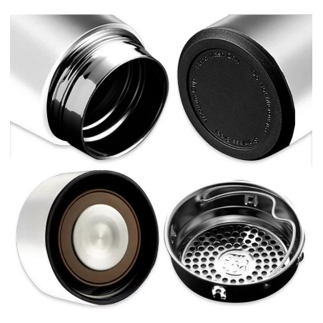 Termo Botella Bebida Agua Acero Inoxidable Control Termico