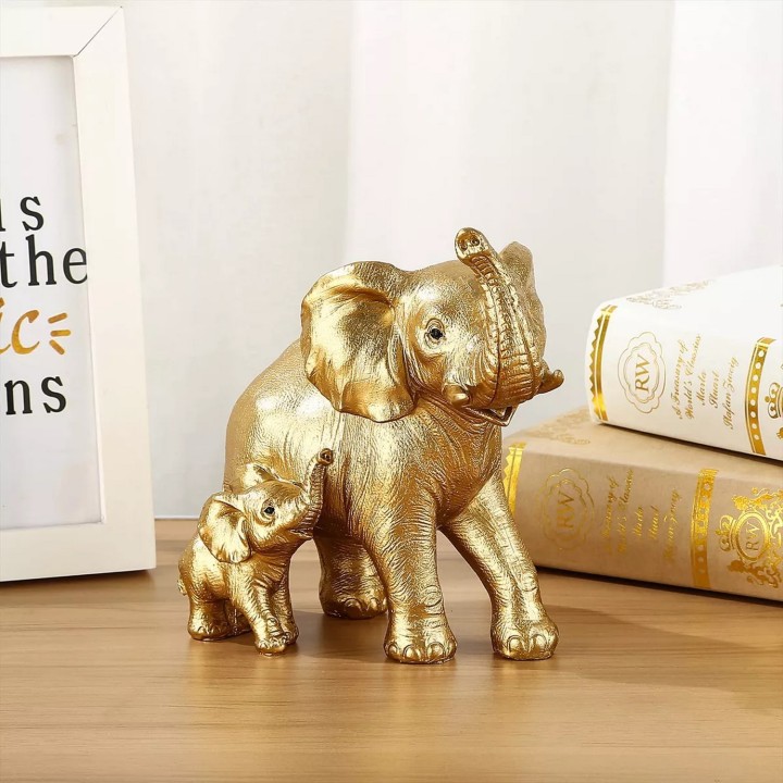 Elefante Dorado Hija (o) Decoración Prosperidad Ganesha