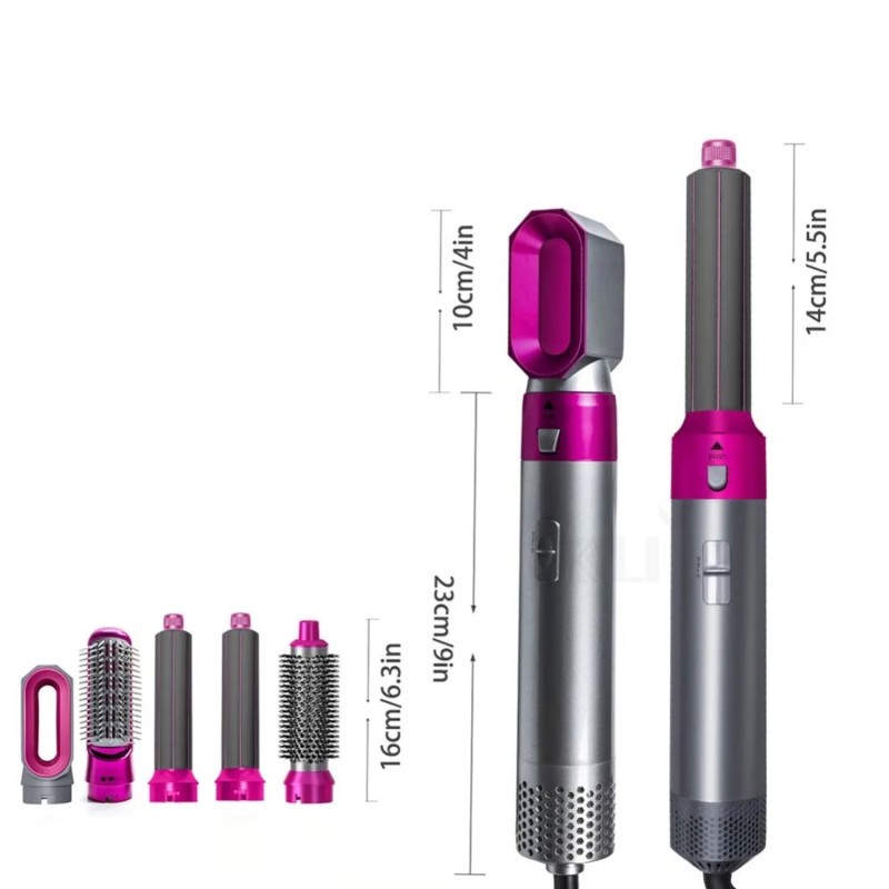 Cepillo Secador De Pelo 5 En 1 Con Voluminizador De Iones