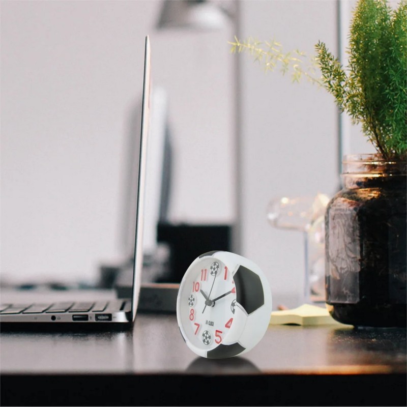 Reloj De Mesa Despertador Balon Futbol Soccer Unisex+bateria
