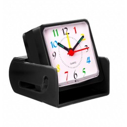 Reloj De Mesa Despertador Portatil Cuadrado Quartz + Bateria