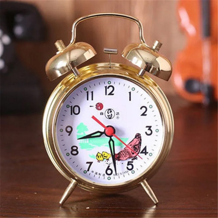 Reloj Despertador Tamaño 10 X 16 Cm Gallina Campanas Cuerda