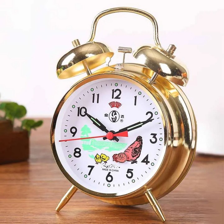 Reloj Despertador Tamaño 10 X 16 Cm Gallina Campanas Cuerda