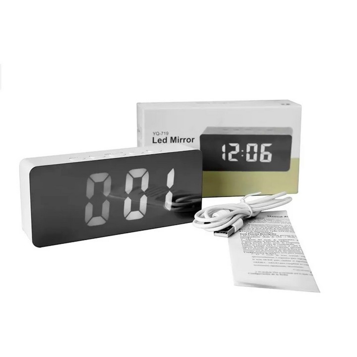 Reloj De Mesa Despertador Digital Yq-719 Temperatura Alarma