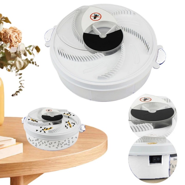 Trampa Automática Usb Giratoria Atrapa Moscas E Insectos