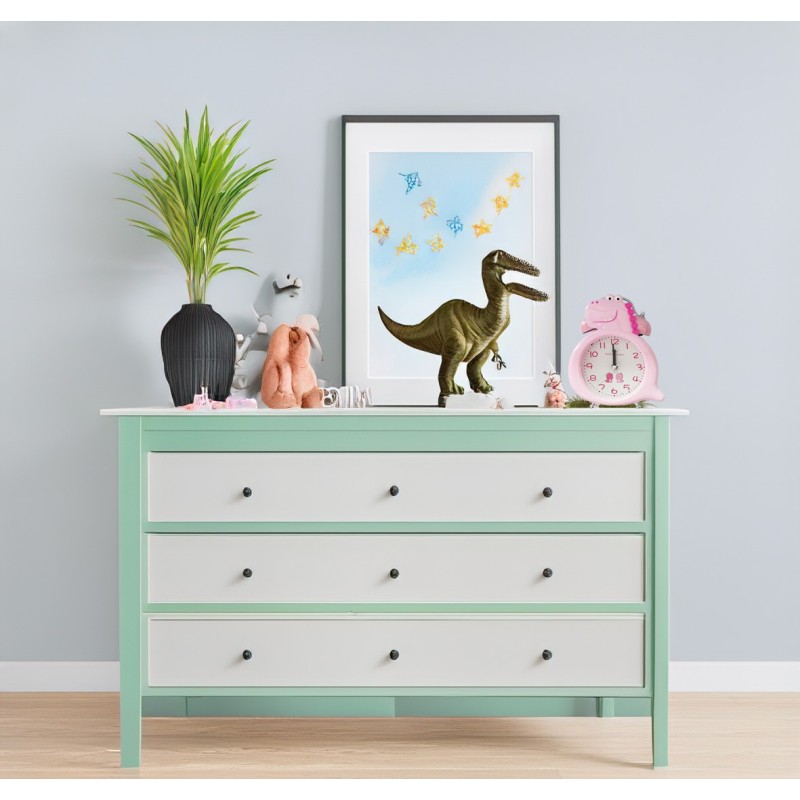 Reloj De Mesa Para Niños (a) Dinosaurio Rex + Bateria