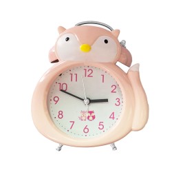 Reloj De Mesa Para Niñas Buho Niños (a) Alarma + Bateria