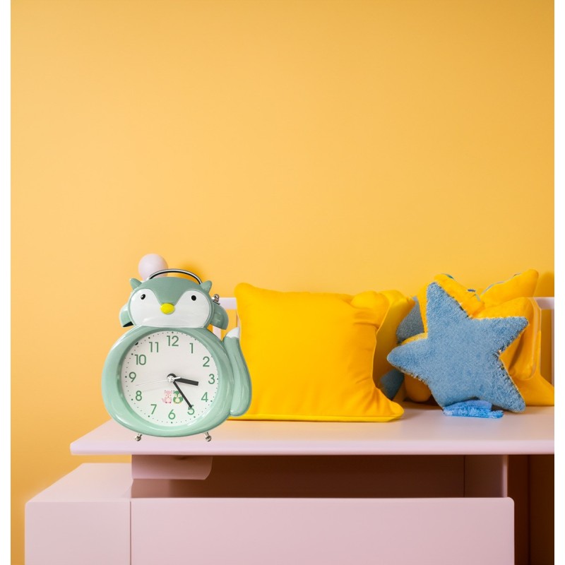 Reloj De Mesa Para Niñas Buho Niños (a) Alarma + Bateria