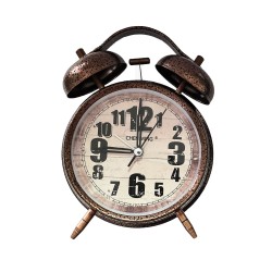 Reloj De Mesa Vintage Moderno Alarma + Bateria Decoracion