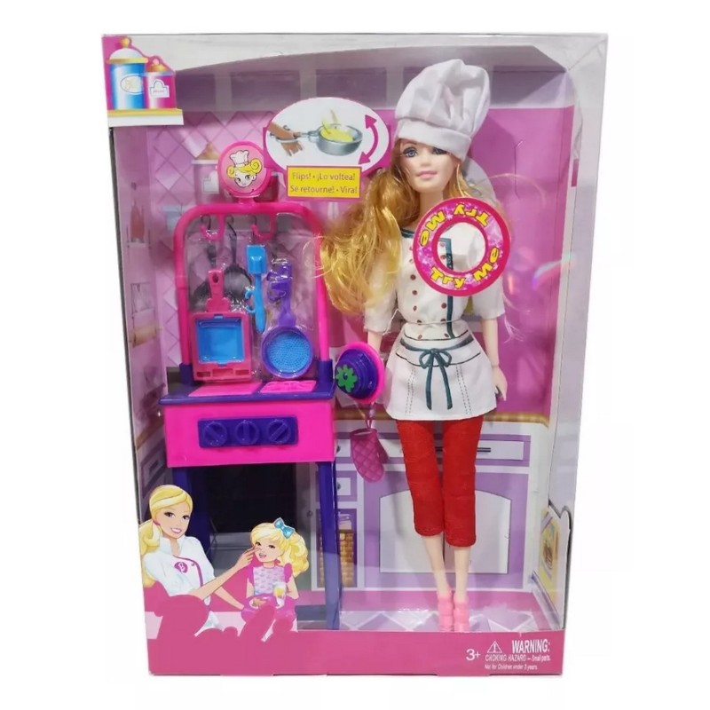 Muñeca Chef Cocina Juguete Sonido Accesorios Niñas Infantil