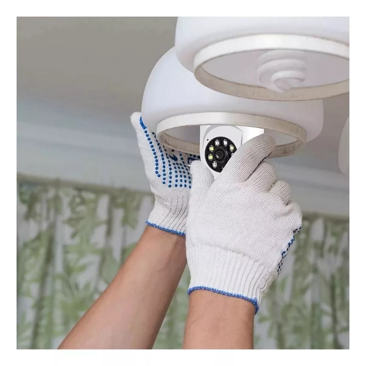 Camara Ip De Seguridad 360° Bombillo Wifi Hd Sensor Movil