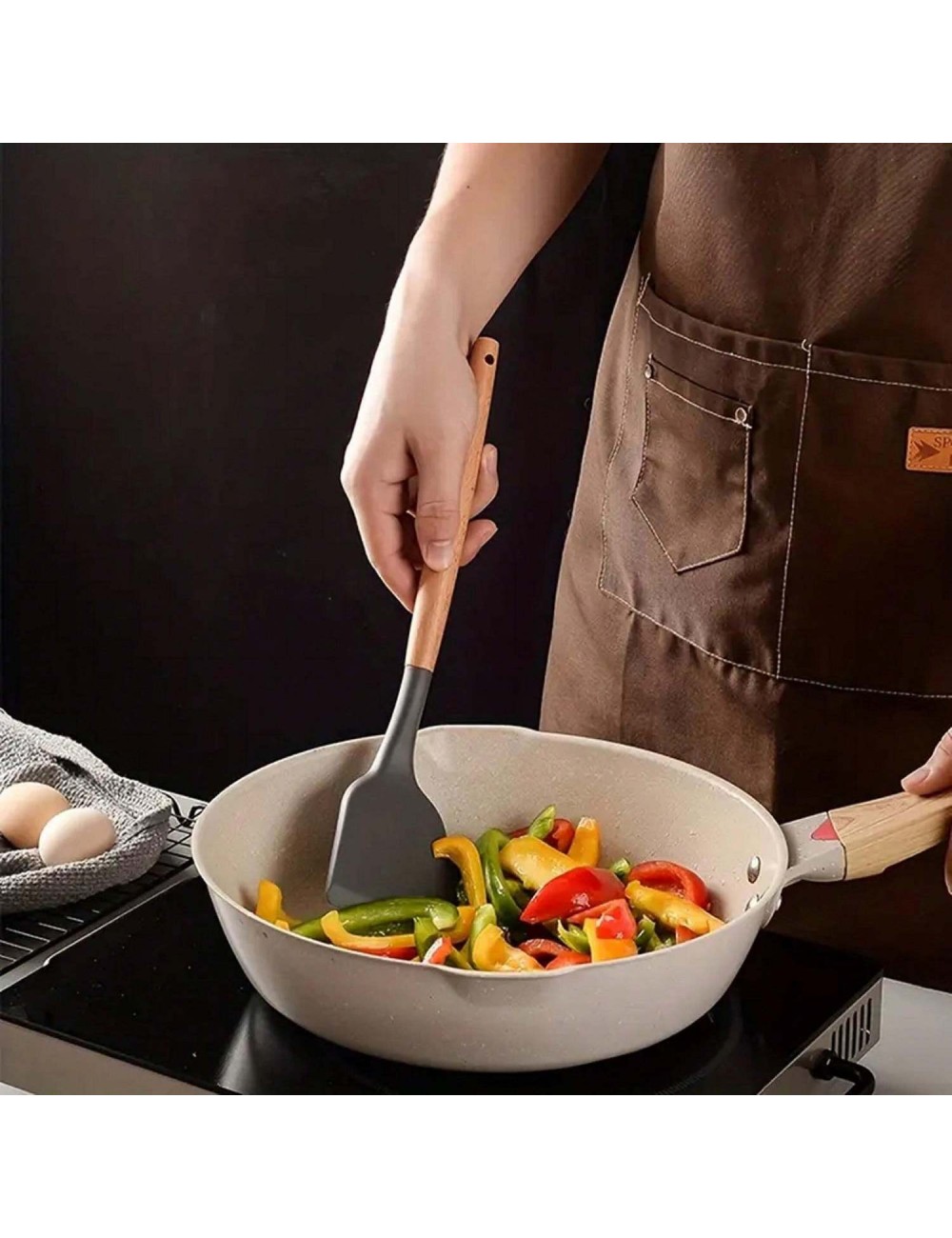 Set 12 Utensilios De Cocina Silicona Resistente Calor Juego