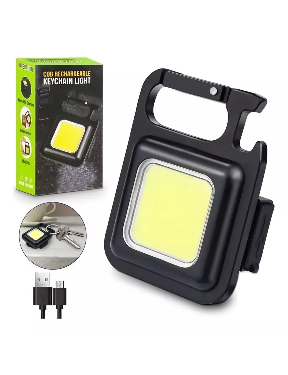 Linterna Mini Llavero Led Recargable Usb Camping Lampara