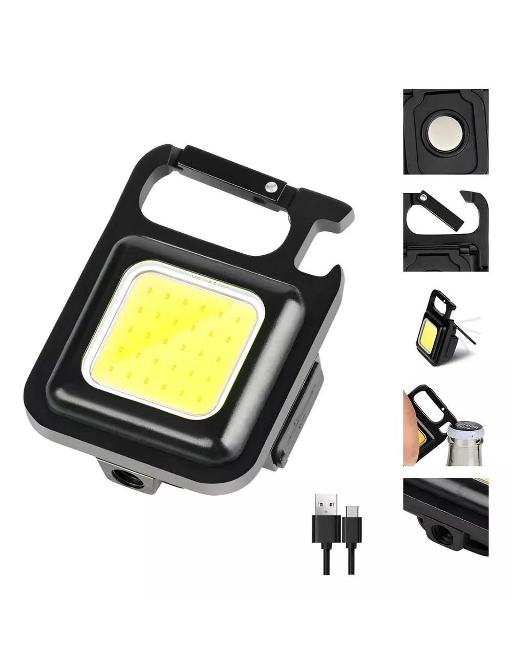 Linterna Mini Llavero Led Recargable Usb Camping Lampara