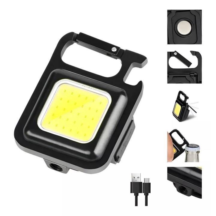 Linterna Mini Llavero Led Recargable Usb Camping Lampara
