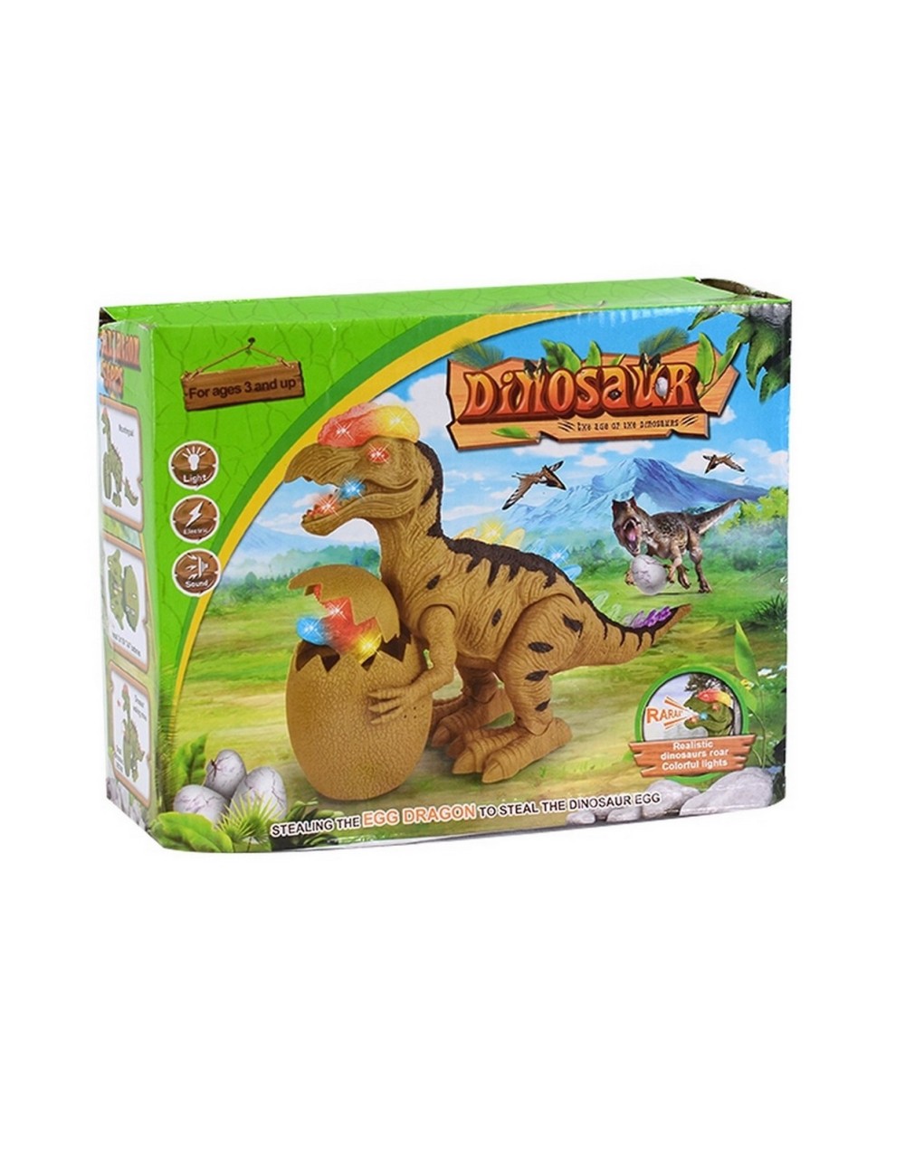 Dragón Dinosaurio Tiranosaurio Rex Movimiento Luces +bateria