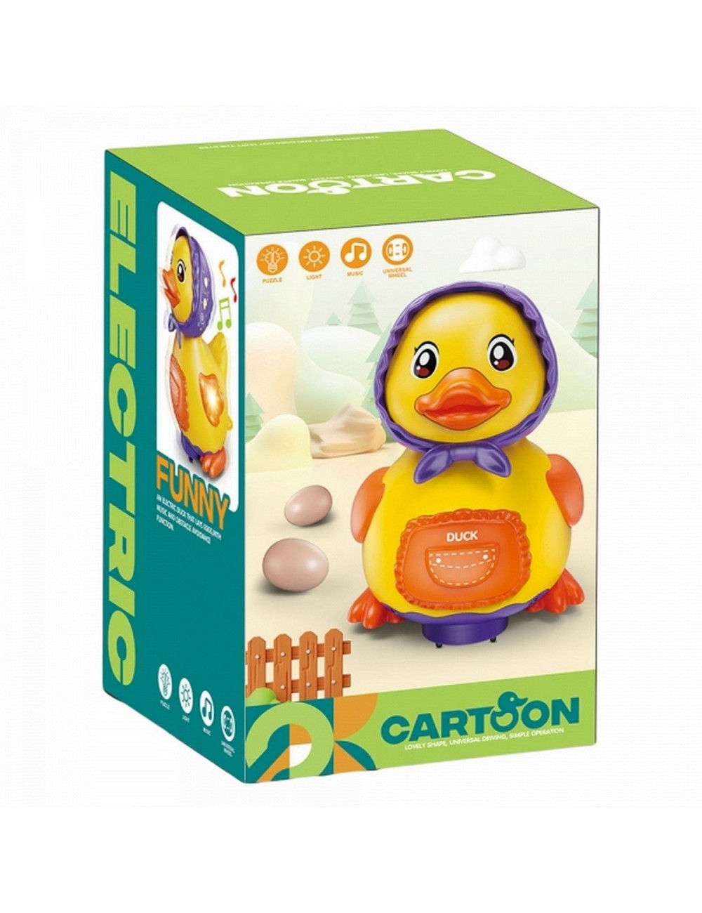 Robot Pato Gallina Pone Huevos Interactivo Juguete + Bateria