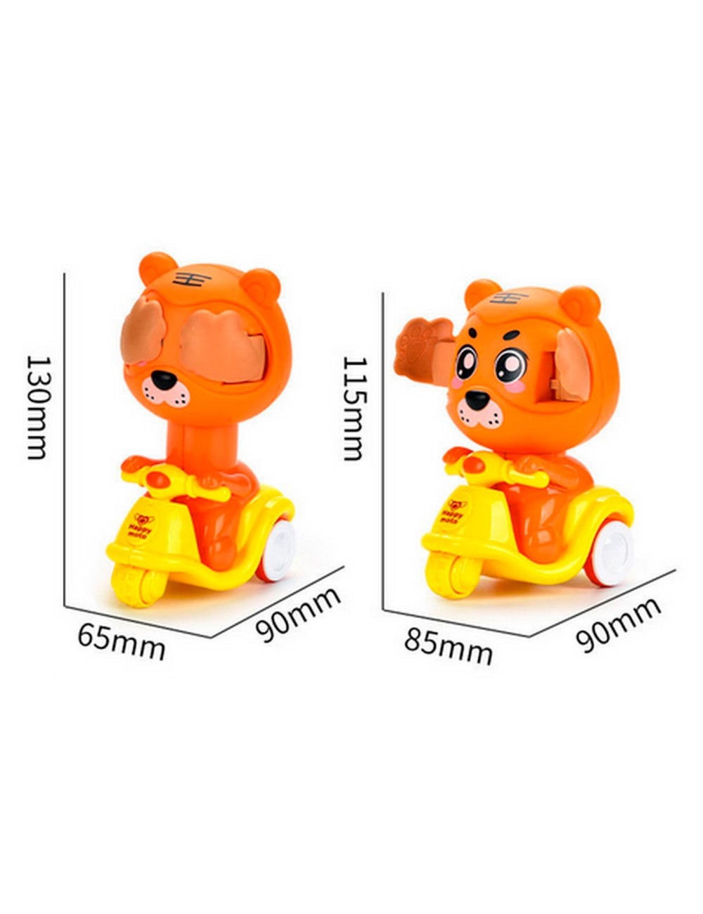 Motos De Impulso Animales Tigre Oso Pato Perro X 4 Unidades