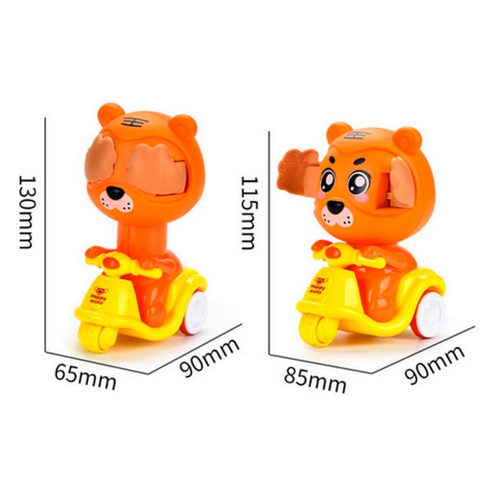Motos De Impulso Animales Tigre Oso Pato Perro X 4 Unidades
